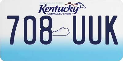 KY license plate 708UUK