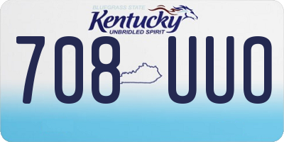 KY license plate 708UUO