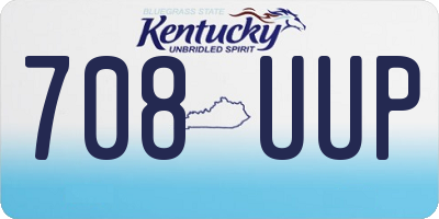 KY license plate 708UUP