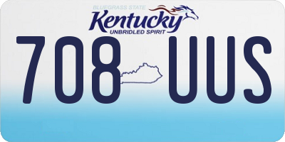 KY license plate 708UUS