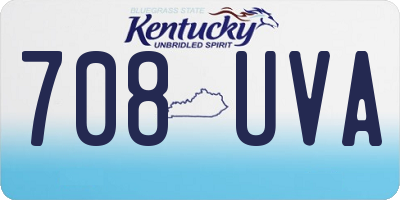 KY license plate 708UVA
