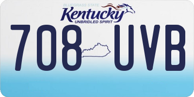 KY license plate 708UVB