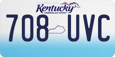 KY license plate 708UVC
