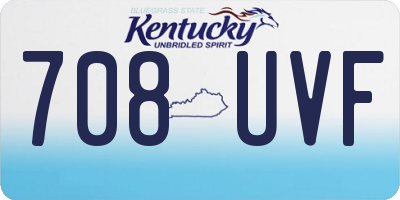 KY license plate 708UVF