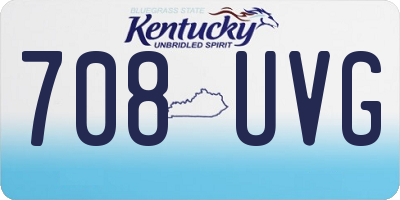 KY license plate 708UVG