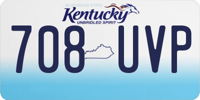 KY license plate 708UVP
