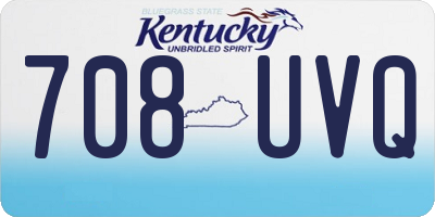 KY license plate 708UVQ