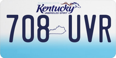 KY license plate 708UVR