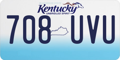 KY license plate 708UVU