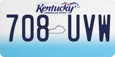 KY license plate 708UVW