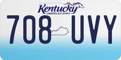 KY license plate 708UVY