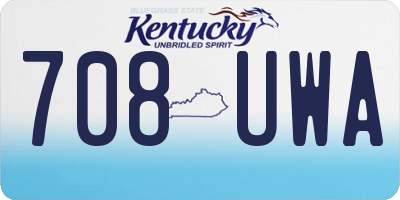 KY license plate 708UWA