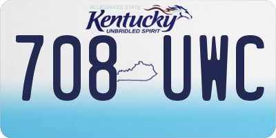 KY license plate 708UWC