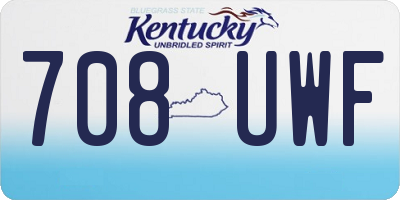 KY license plate 708UWF