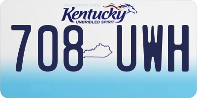 KY license plate 708UWH