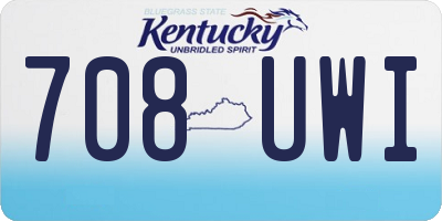 KY license plate 708UWI