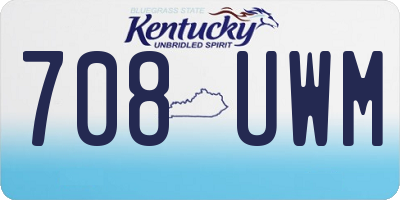 KY license plate 708UWM