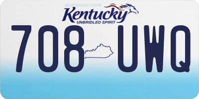 KY license plate 708UWQ