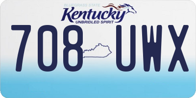 KY license plate 708UWX