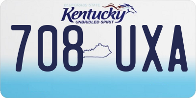 KY license plate 708UXA