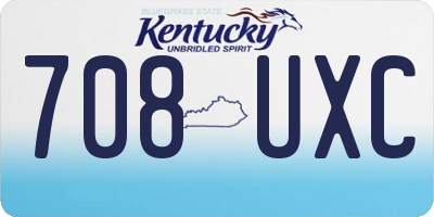 KY license plate 708UXC
