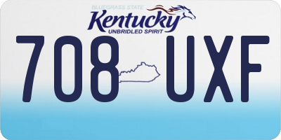KY license plate 708UXF