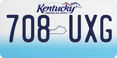 KY license plate 708UXG