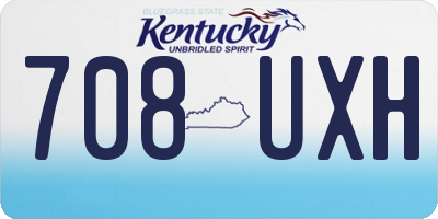 KY license plate 708UXH