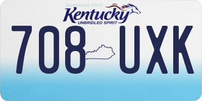 KY license plate 708UXK