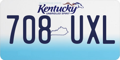 KY license plate 708UXL