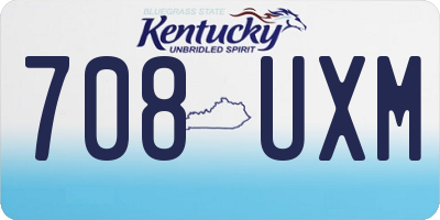 KY license plate 708UXM