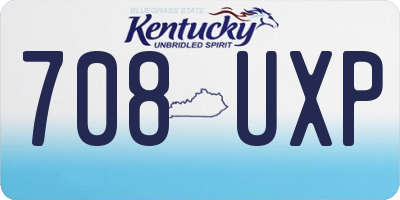 KY license plate 708UXP