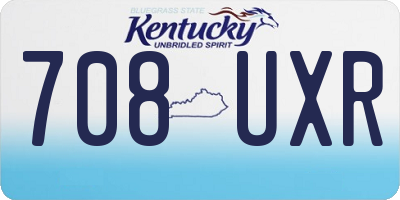 KY license plate 708UXR