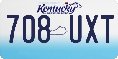 KY license plate 708UXT