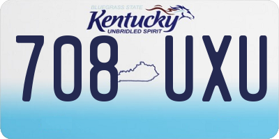 KY license plate 708UXU