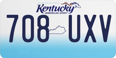 KY license plate 708UXV