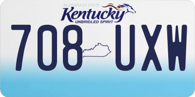 KY license plate 708UXW