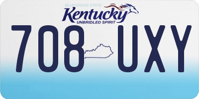 KY license plate 708UXY