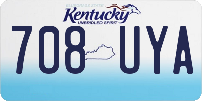 KY license plate 708UYA