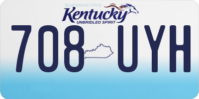 KY license plate 708UYH