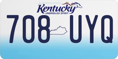KY license plate 708UYQ