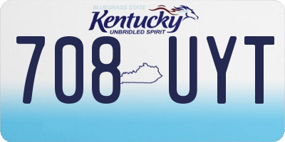 KY license plate 708UYT