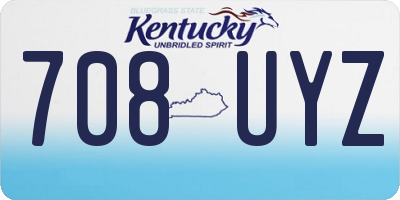 KY license plate 708UYZ