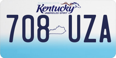 KY license plate 708UZA