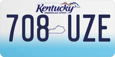 KY license plate 708UZE