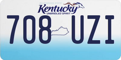 KY license plate 708UZI
