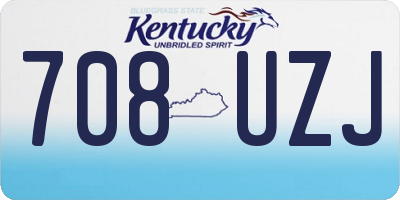 KY license plate 708UZJ