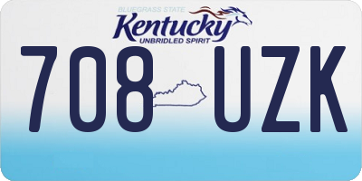 KY license plate 708UZK