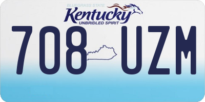 KY license plate 708UZM