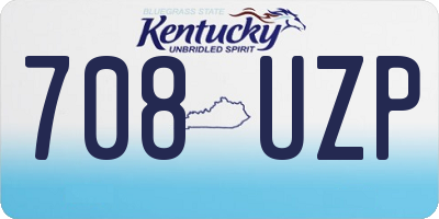 KY license plate 708UZP